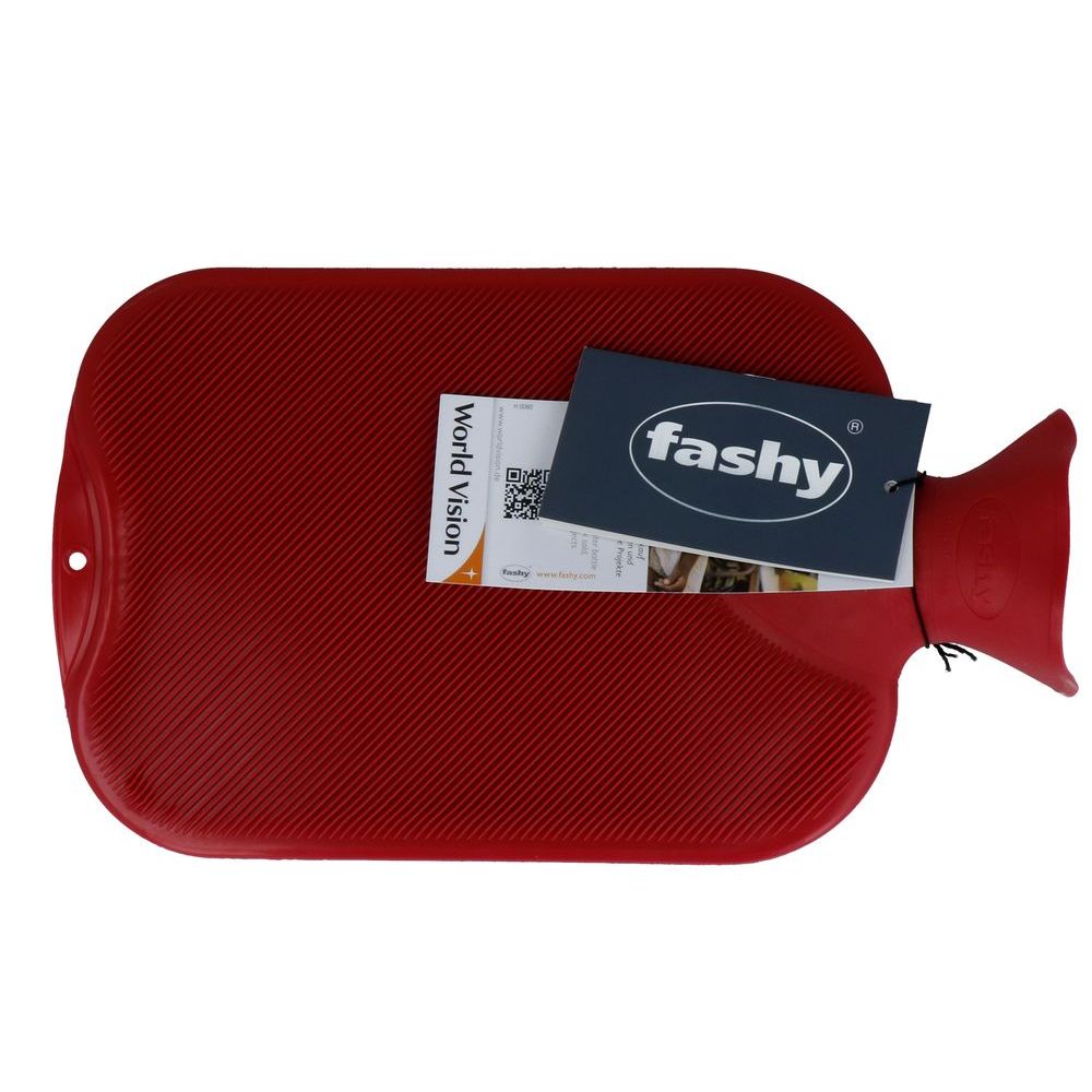 Fashy Kruik warmwaterzak cranberry enkel rib 2 liter
