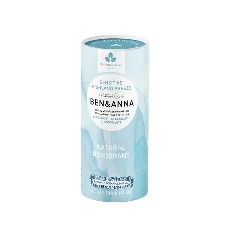 Ben & Anna Deodorant hihland breeze sensitive papertube 40 g