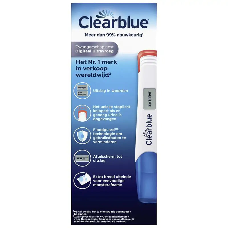 Clearblue Digitaal ultra vroeg 2 stuks