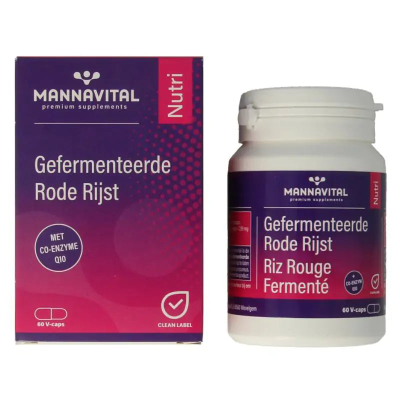 Mannavita Gefermenteerde rode rijst 60 vcaps