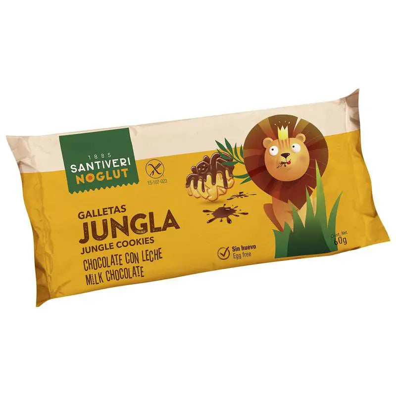 Santiveri Jungle koekjes met chocolade 60 gram