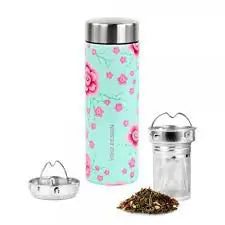 Yoko Drinkfles cherry blossom + theefilter iso 350ml