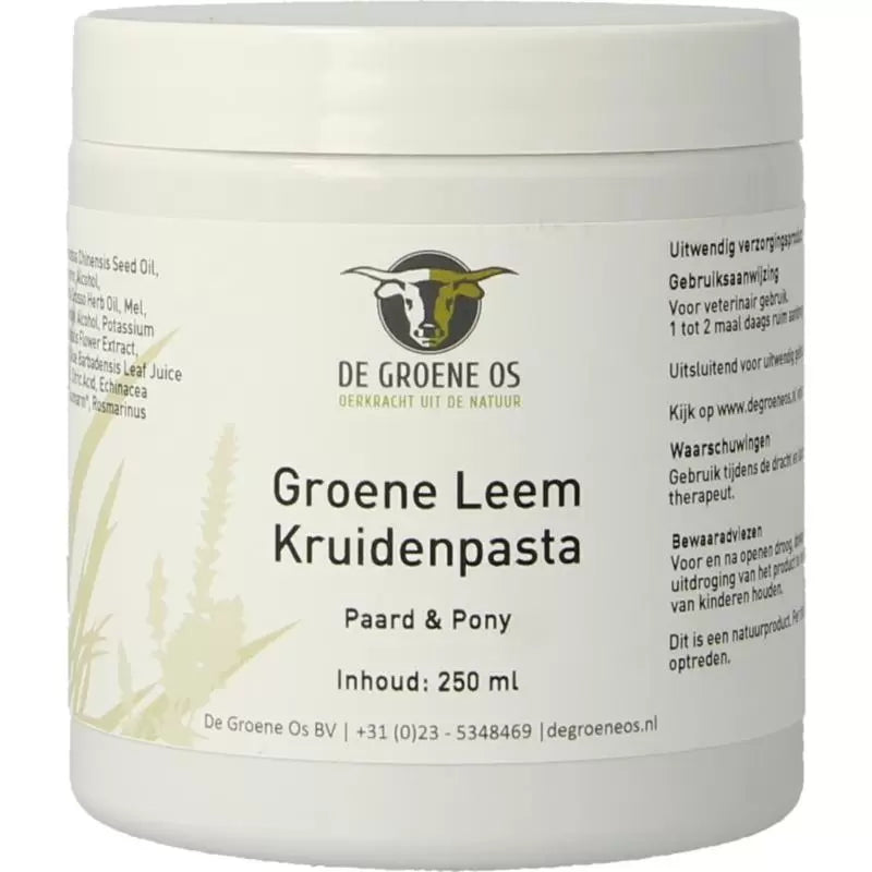 De Groene Os Groene leem kruidenpasta 250 ml