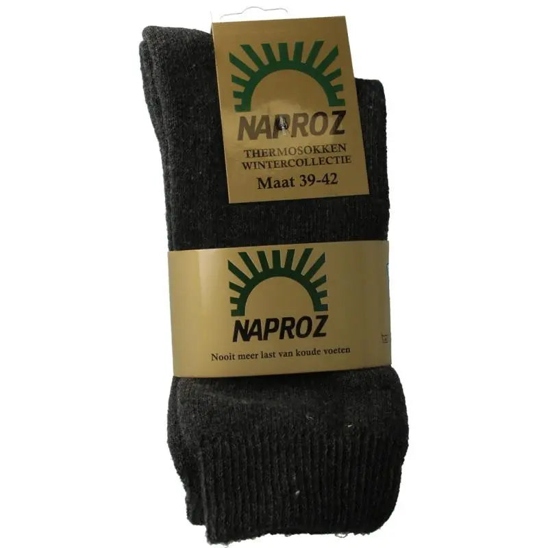 Naproz Thermo sokken grijs maat 39-42 3 paar