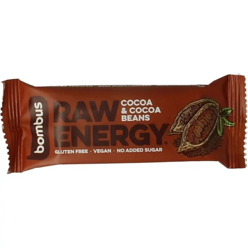 Bombus Raw energy bar cocoa & cocoa beans 50 gram