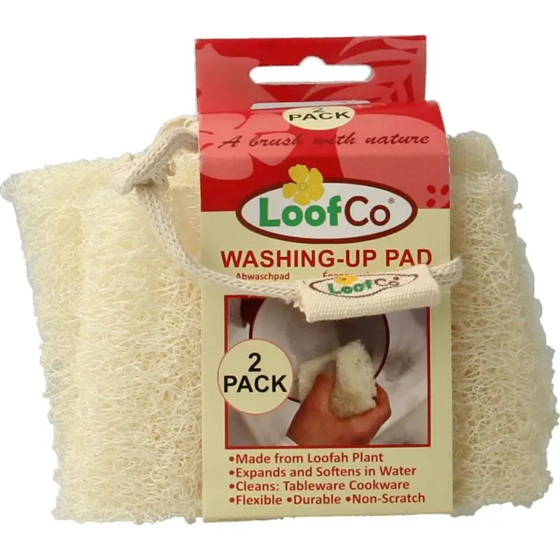 Loofco Afwas spons biologisch 2 stuks