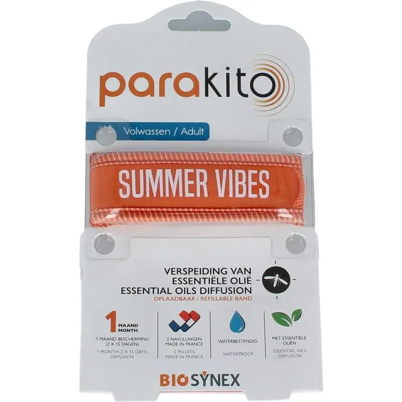 Parakito Anti mug armband volwassenen oranje