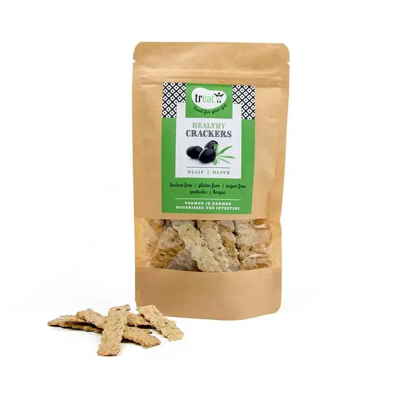 Treat Crackers olijf glutenvrij 80 gram