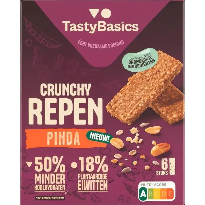Tastybasics Crunchy less carb repen pinda 138 gram