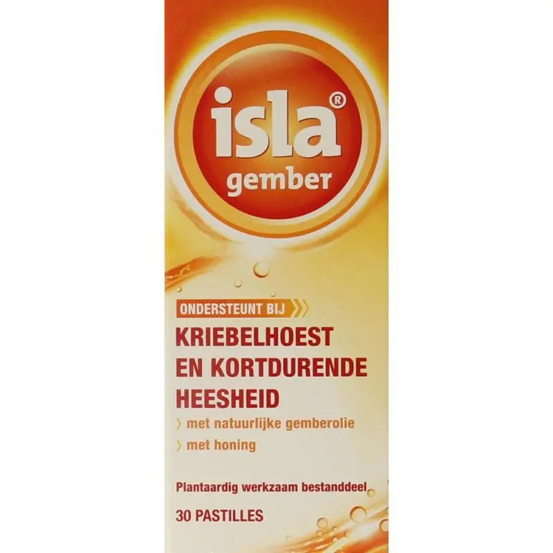 Isla Gember keel 30 pastilles