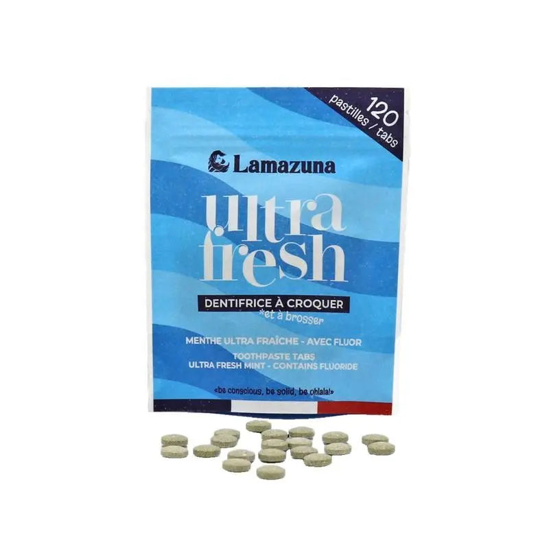 Lamazuna Toothpaste tabs ultra fresh mint biologisch 30 gram