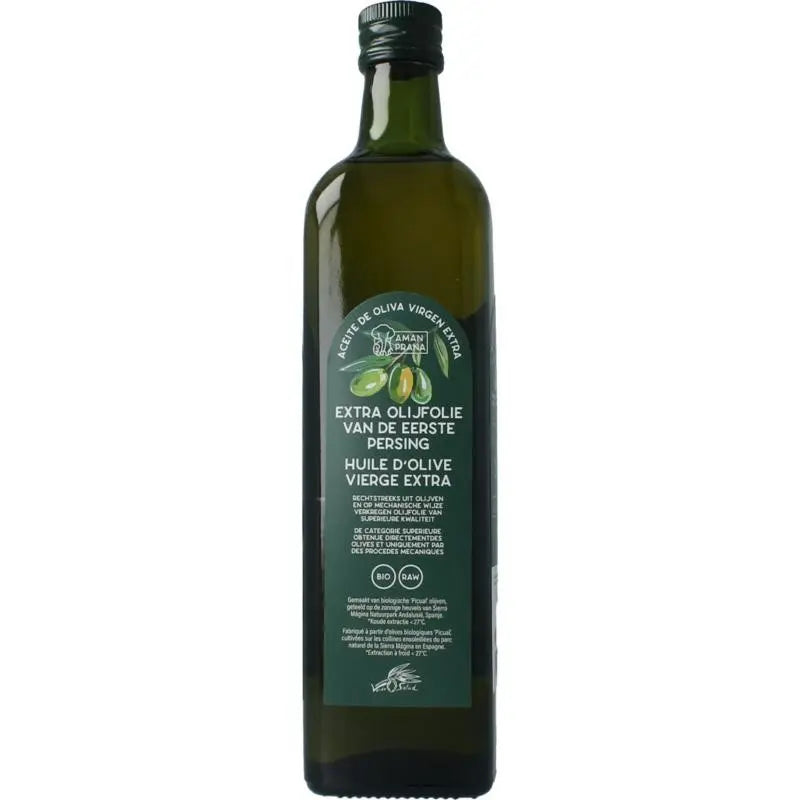 Amanprana Extra olijfolie eerste persing biologisch 750 ml
