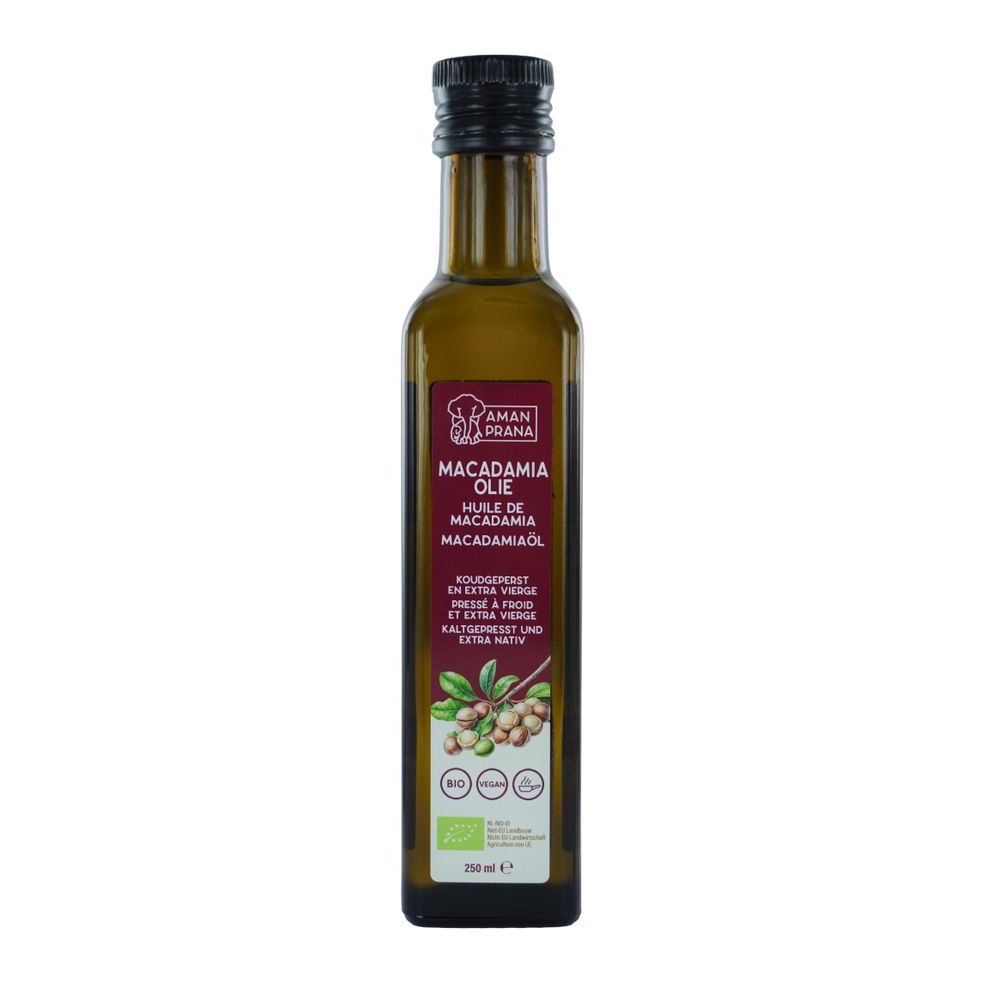 Aman Prana Macadamia Olie Biologisch 250 ml