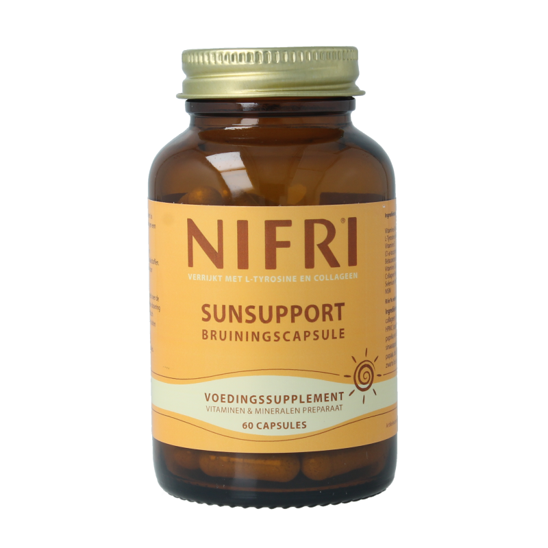 Nifri Bruiningscaps+ L-tyrosine & collageen 60 capsules