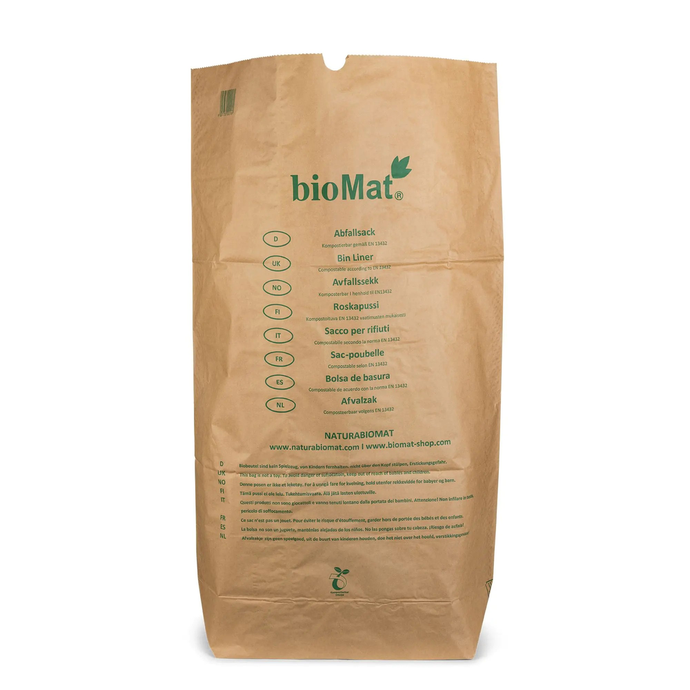 Biomat Afvalzak composteerbaar papier 120/140 liter 25 stuks