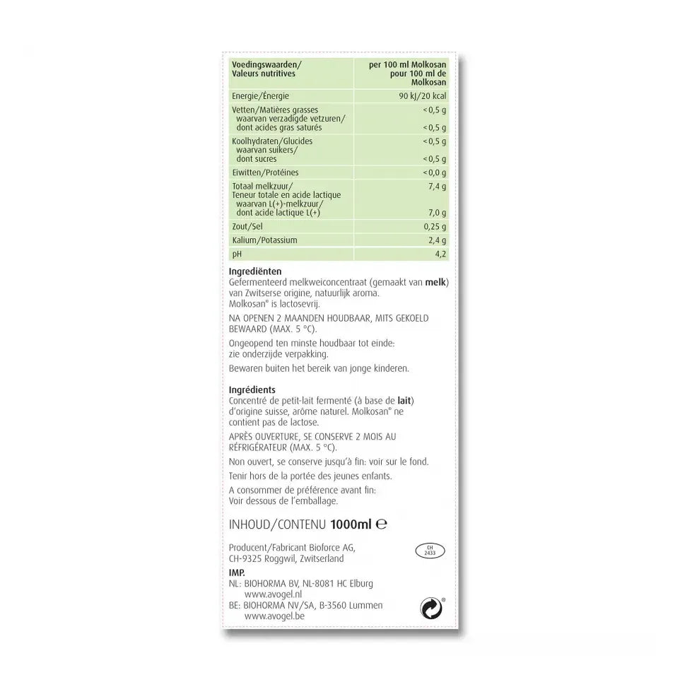 A.Vogel Molkosan 1 liter (afbeelding 3)