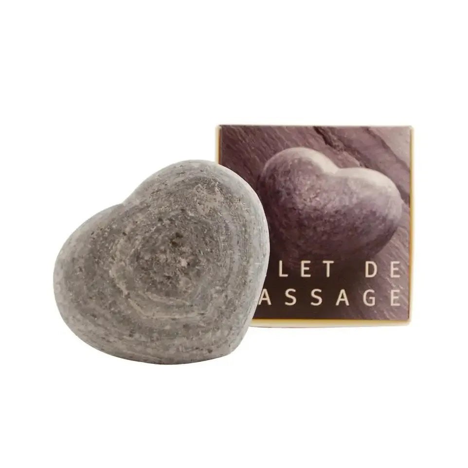 Aleppo Soap Co Massage hart leisteen zwart
