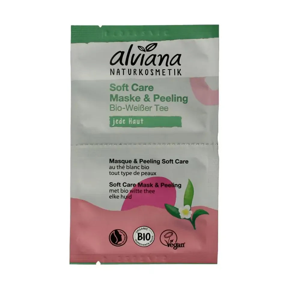 Alviana Soft care mask & peeling met biologisch witte thee 2