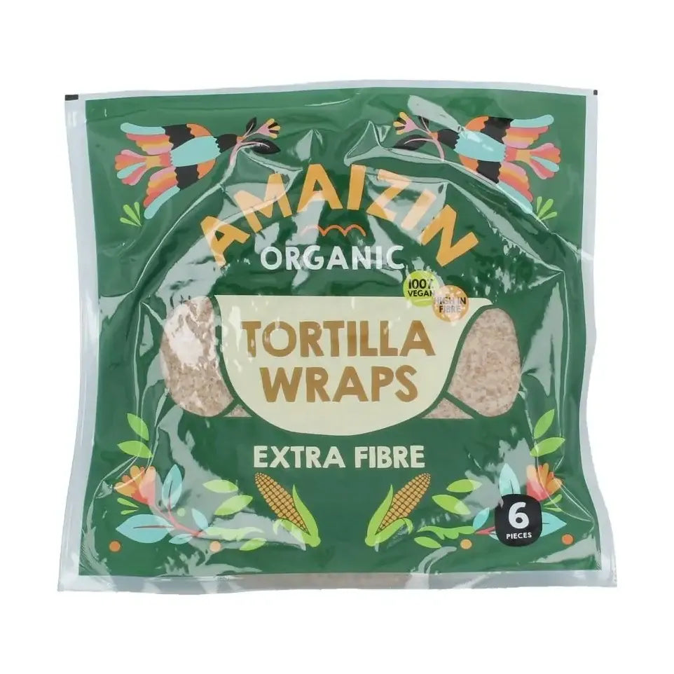 Amaizin Tortillawraps extra fibre biologisch 6 stuks