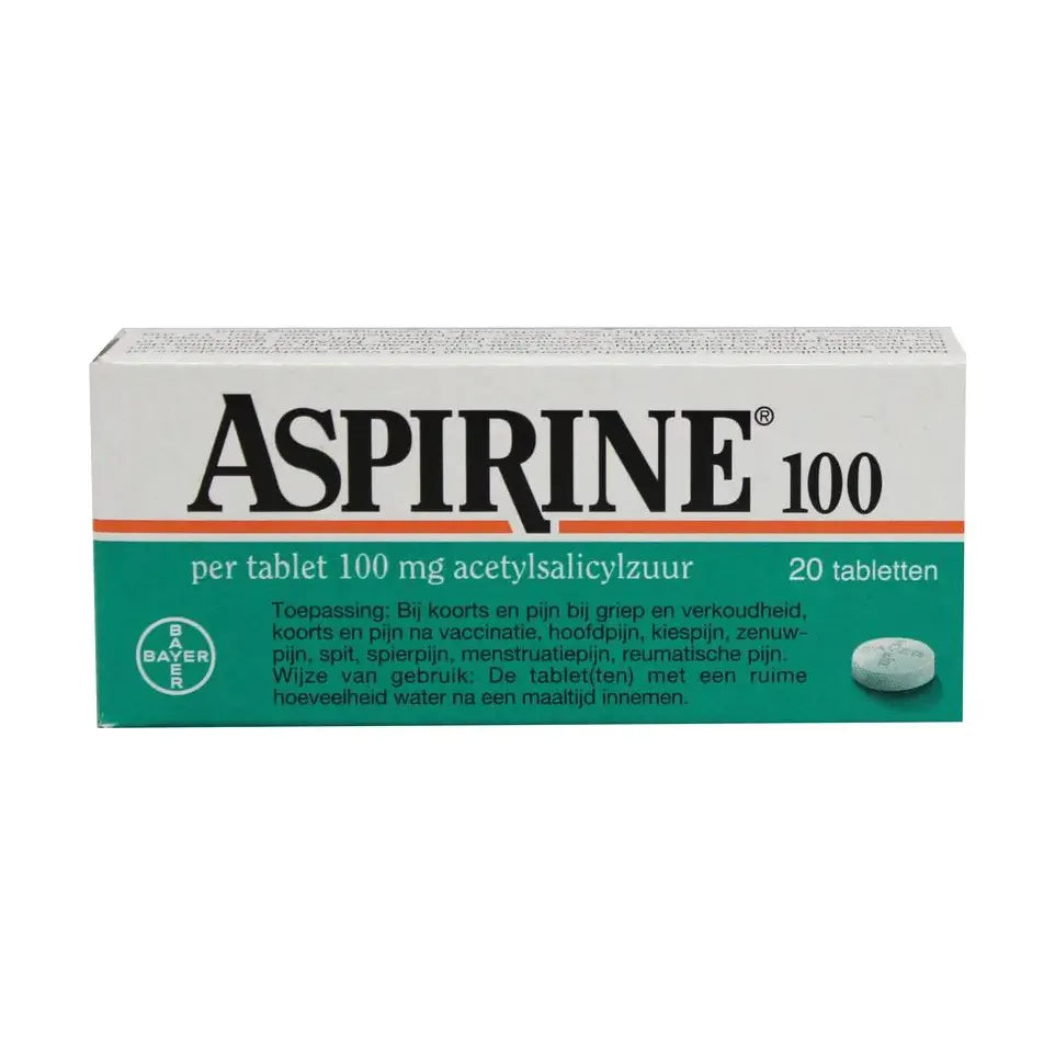 Aspirine Acetylsalicylzuur 100 mg 20 tabletten
