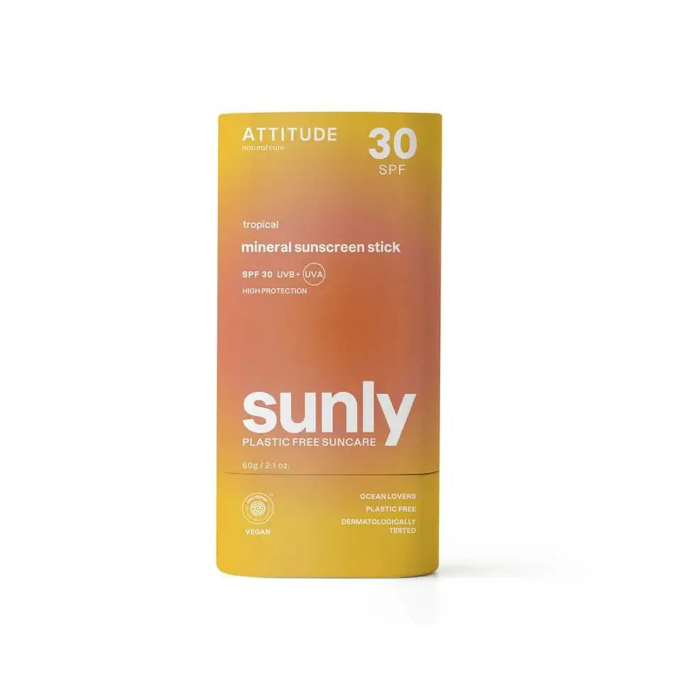 Attitude Sunly zonnebrandstick SPF30 tropisch 60 gram