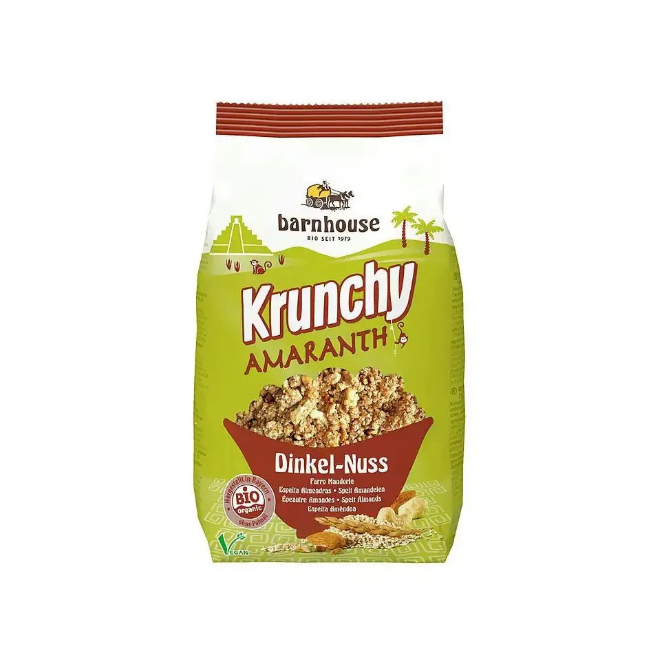 Barnhouse Krunchy amaranth spelt amandel 375 gram