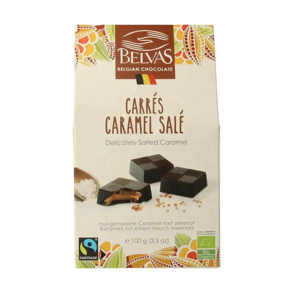 Belvas Puur met licht gezouten caramel 100 gram