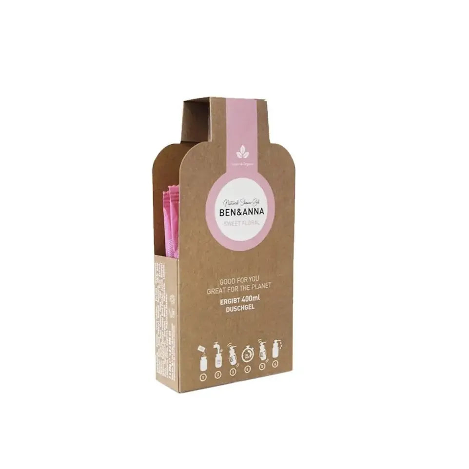 Ben & Anna Showergel flakes sweet floral 2 stuks
