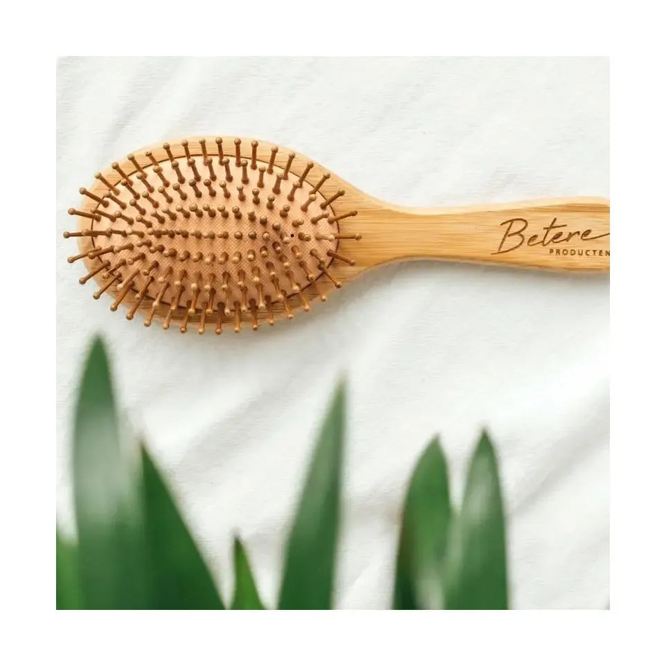 Betereproducten Haarborstel van bamboe en natuurlijk rubber