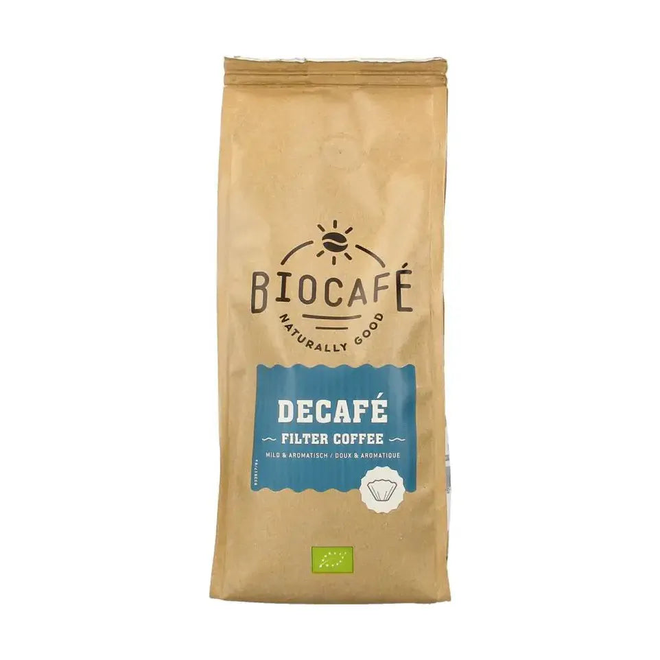 Biocafe Filterkoffie cafeinevrij 250 gram