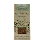 Biologische kiemerij De Peuleschil Alfalfazaad140 gram