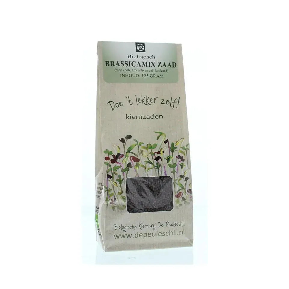 Biologische kiemerij De Peuleschil Brassicamix zaad125 gram