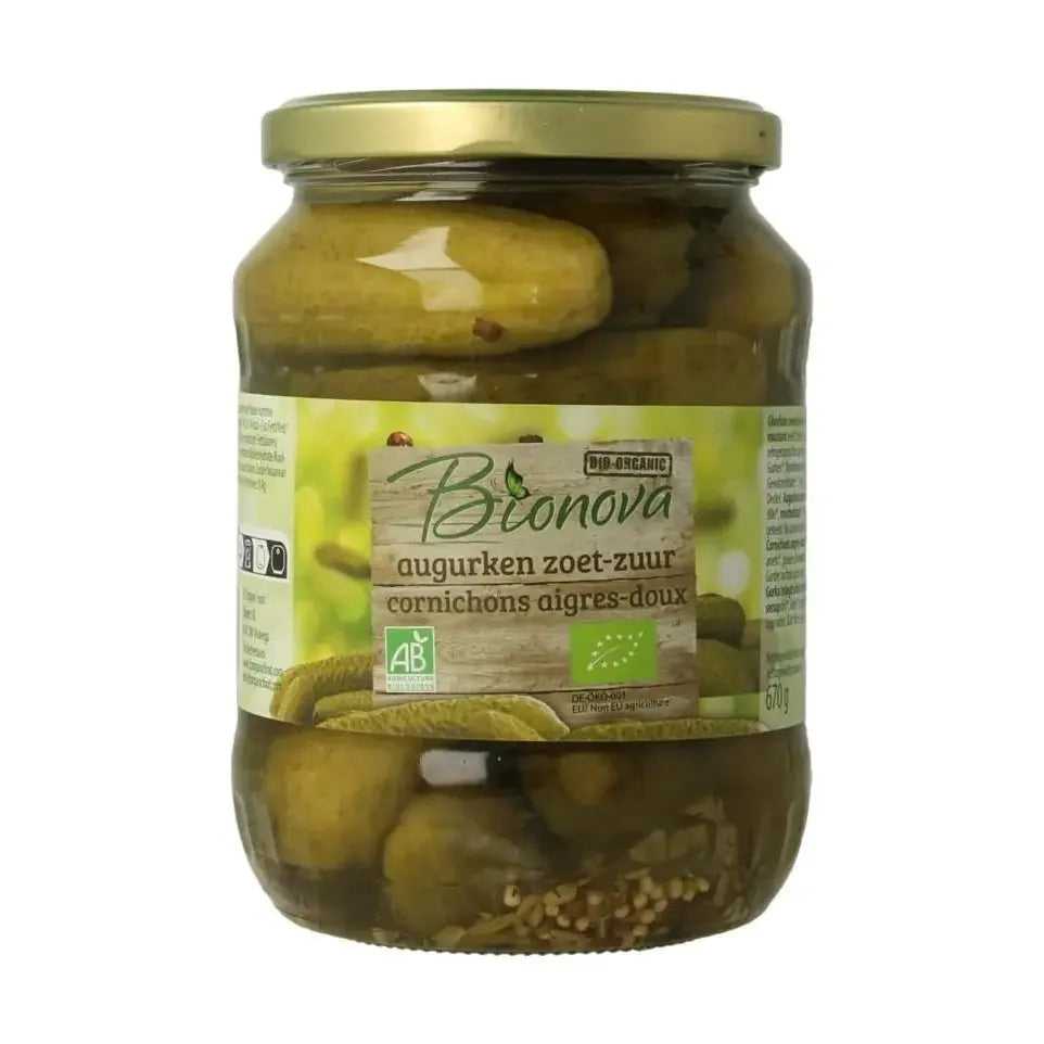 Bionova Augurken zoet zuur 670 gram