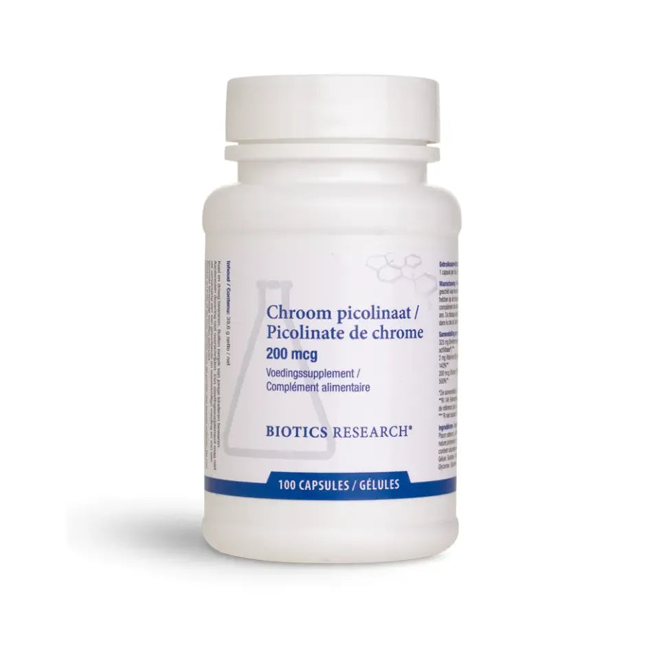 Biotics Chroom Picolinaat 200 mcg 100 capsules
