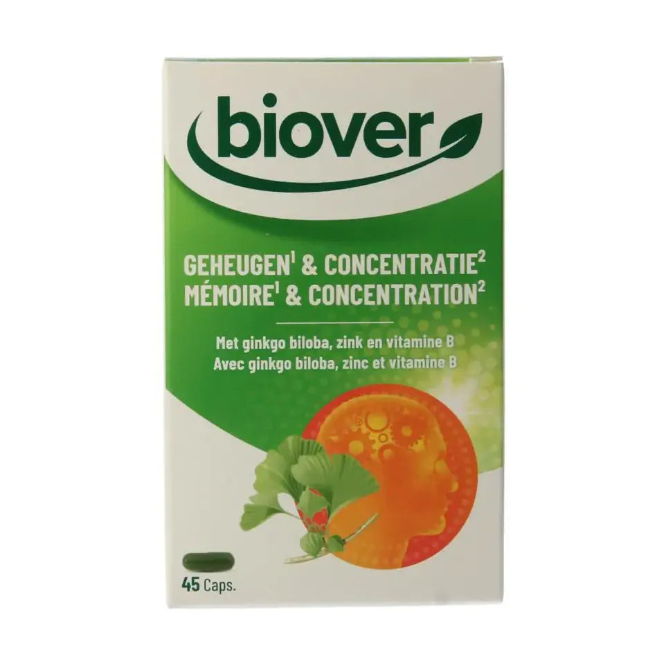 Biover geheugen & concentratie 45 capsules