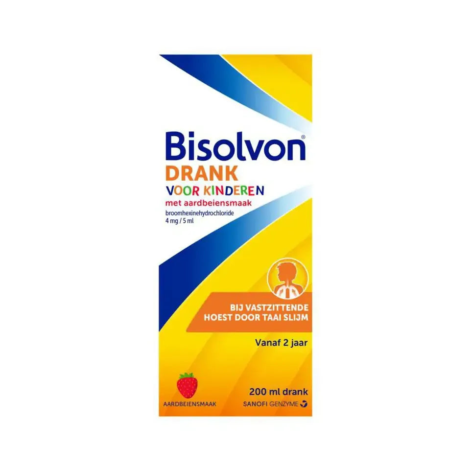 Bisolvon Drank kind aardbei 200 ml