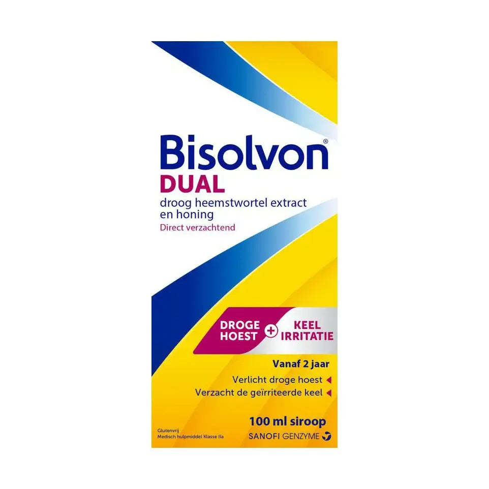 Bisolvon Dual droge hoest/keelirritatie siroop 100 ml
