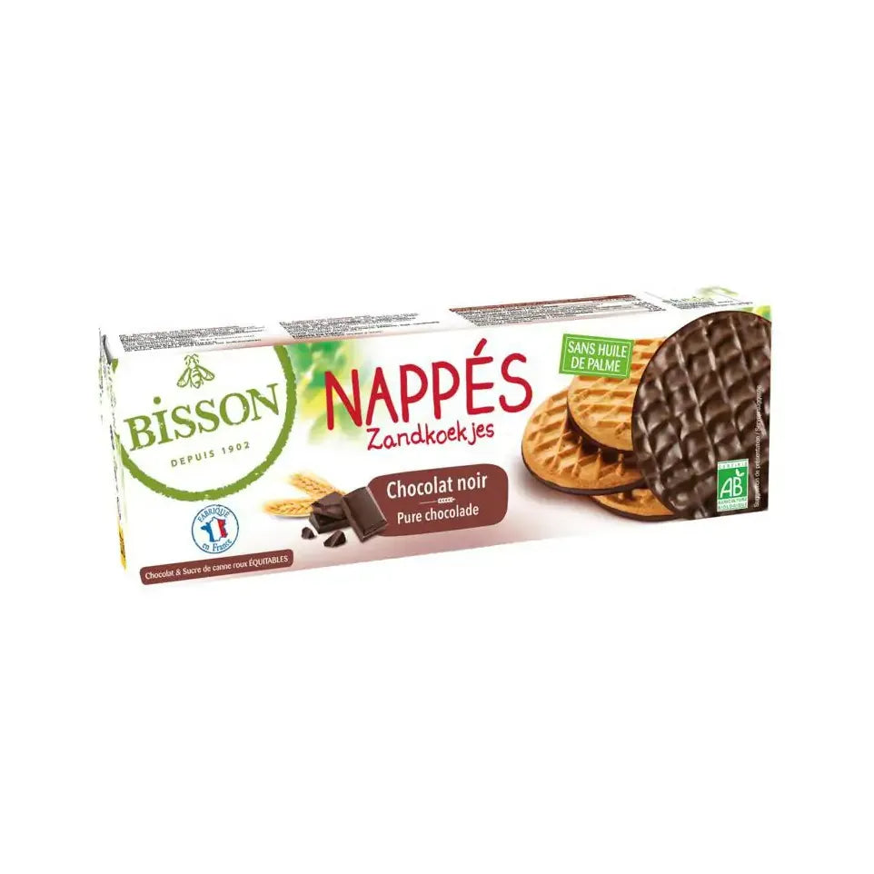 Bisson Pure chocolade frosted granenkoekjes 140 gram