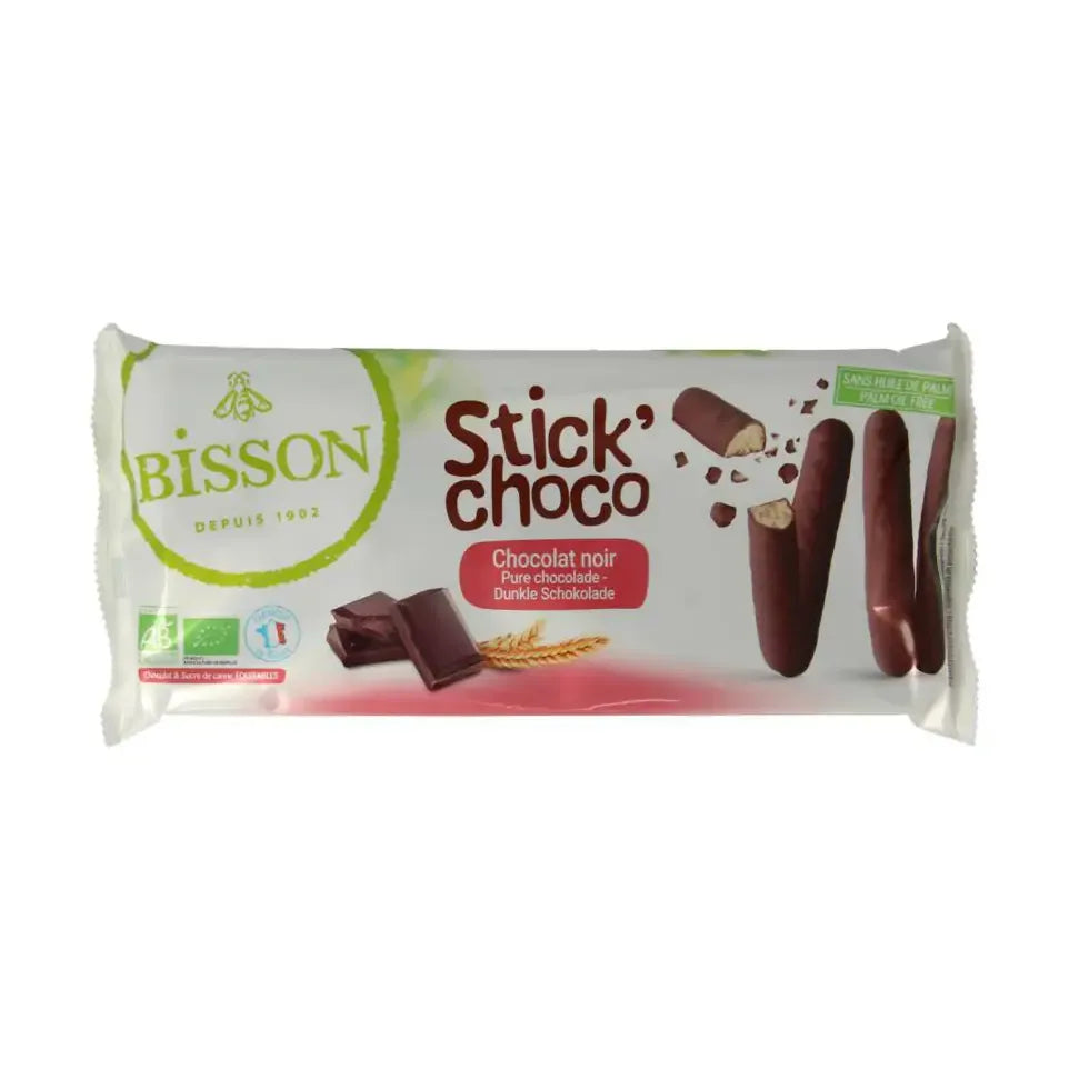 Bisson stick choco pure chocolade biologisch 130 g
