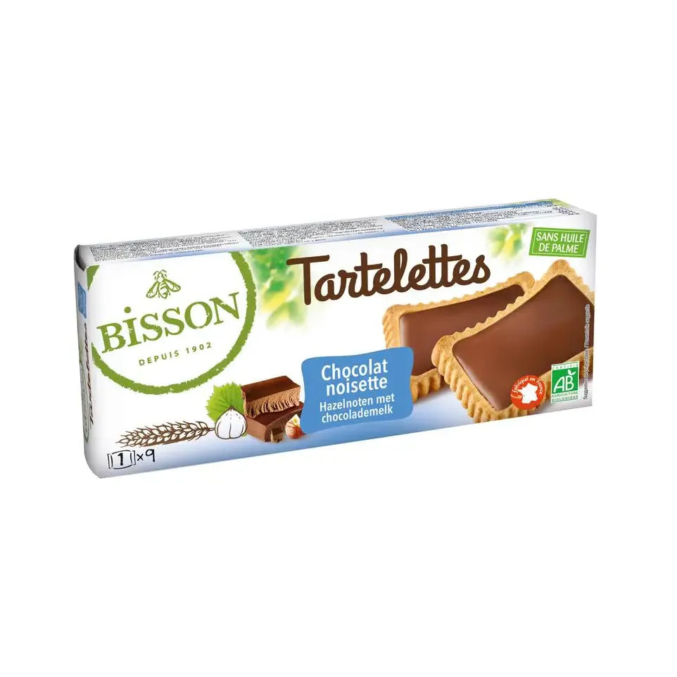 Bisson Tartelette chocolade hazelnoot 150 gram