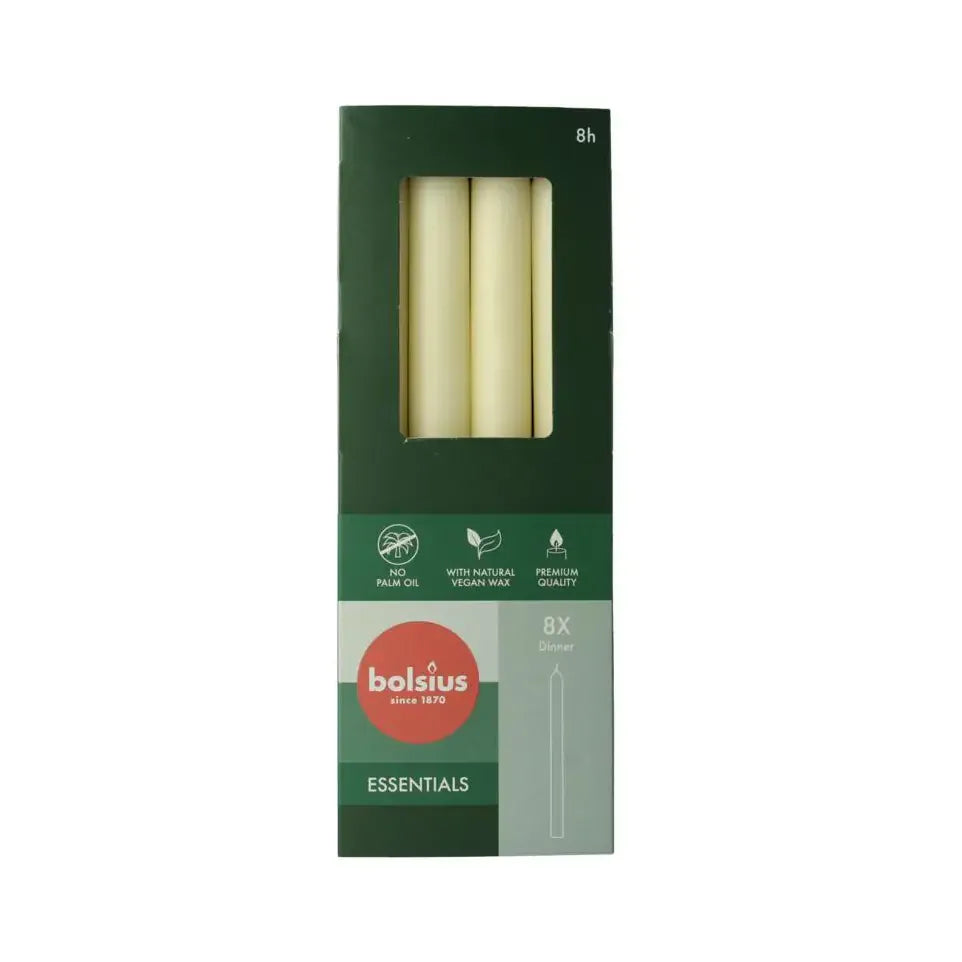 Bolsius Dinerkaarsen 230/20 delicate red 8 stuks