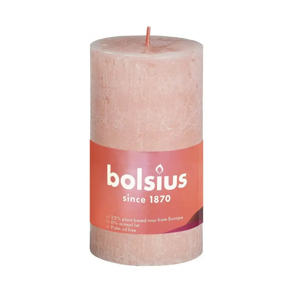 Bolsius Rustiekkaars shine 100/50 misty pink