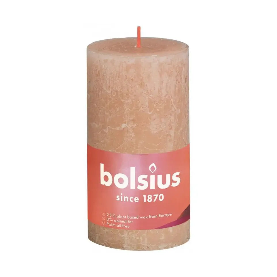 Bolsius Rustiekkaars shine 130/68 misty pink