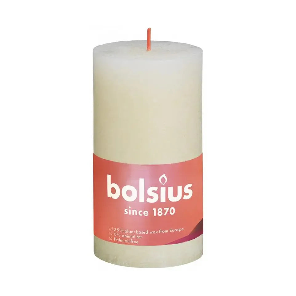 Bolsius Rustiekkaars shine 130/68 130/68 soft pearl