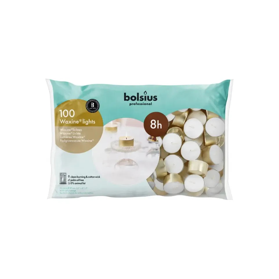 Bolsius Waxinelicht 16/38 wit 8h 100 stuks
