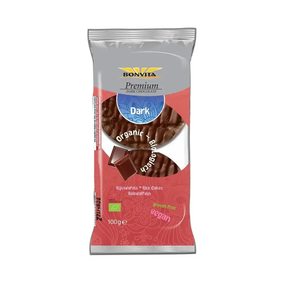 Bonvita Rijstwafels pure chocolade 100 gram