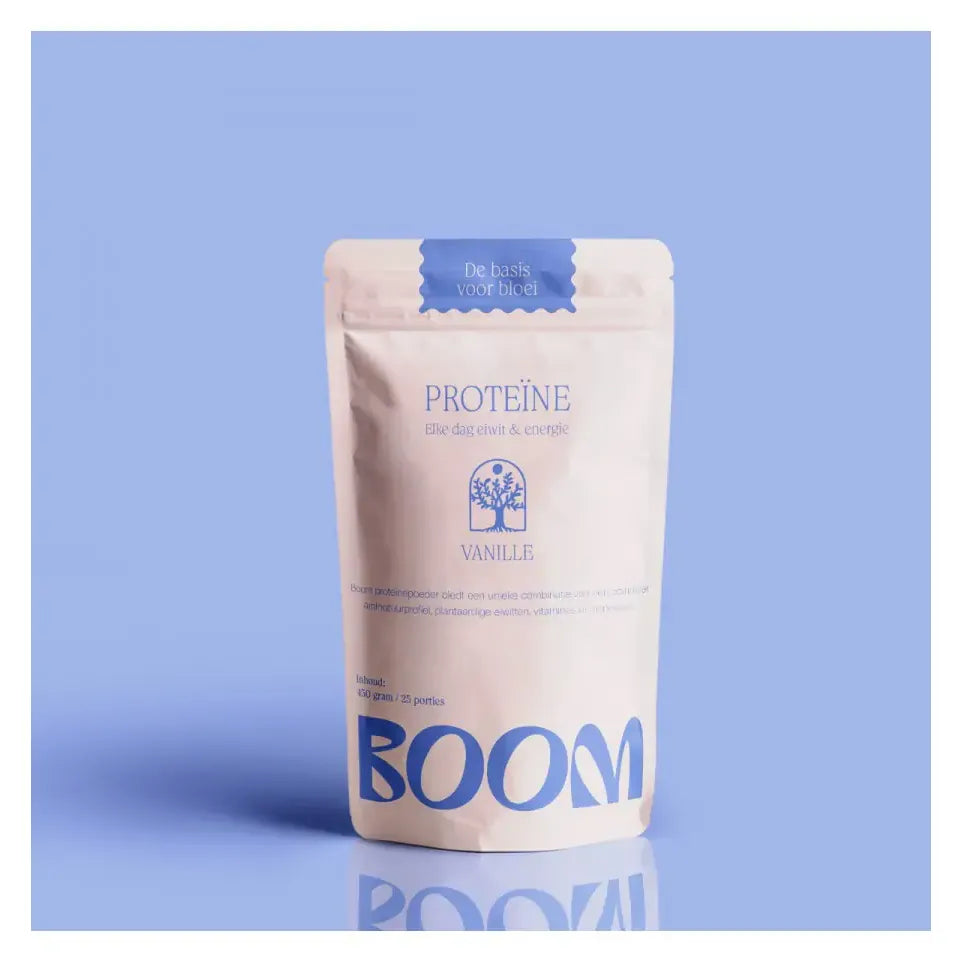 Boom Proteine Vanille 450 gram (afbeelding 1)
