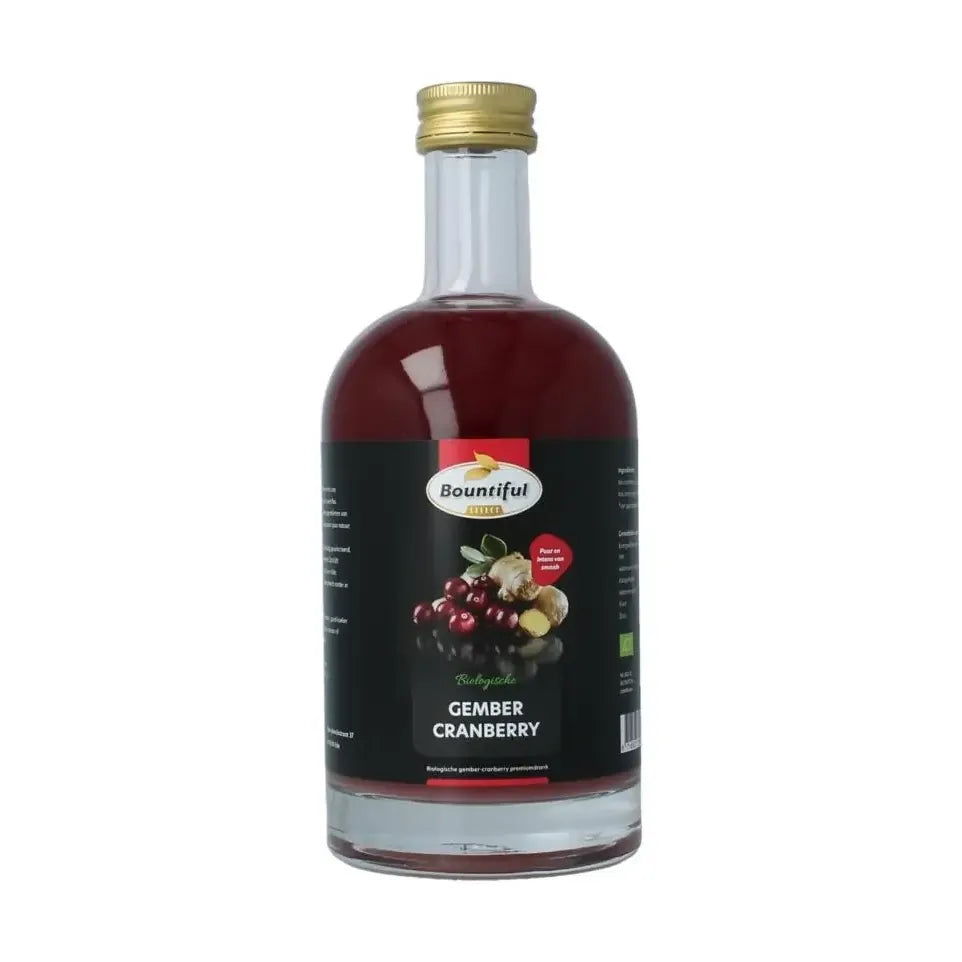 Bountiful Gember sap cranberry biologisch 500 ml