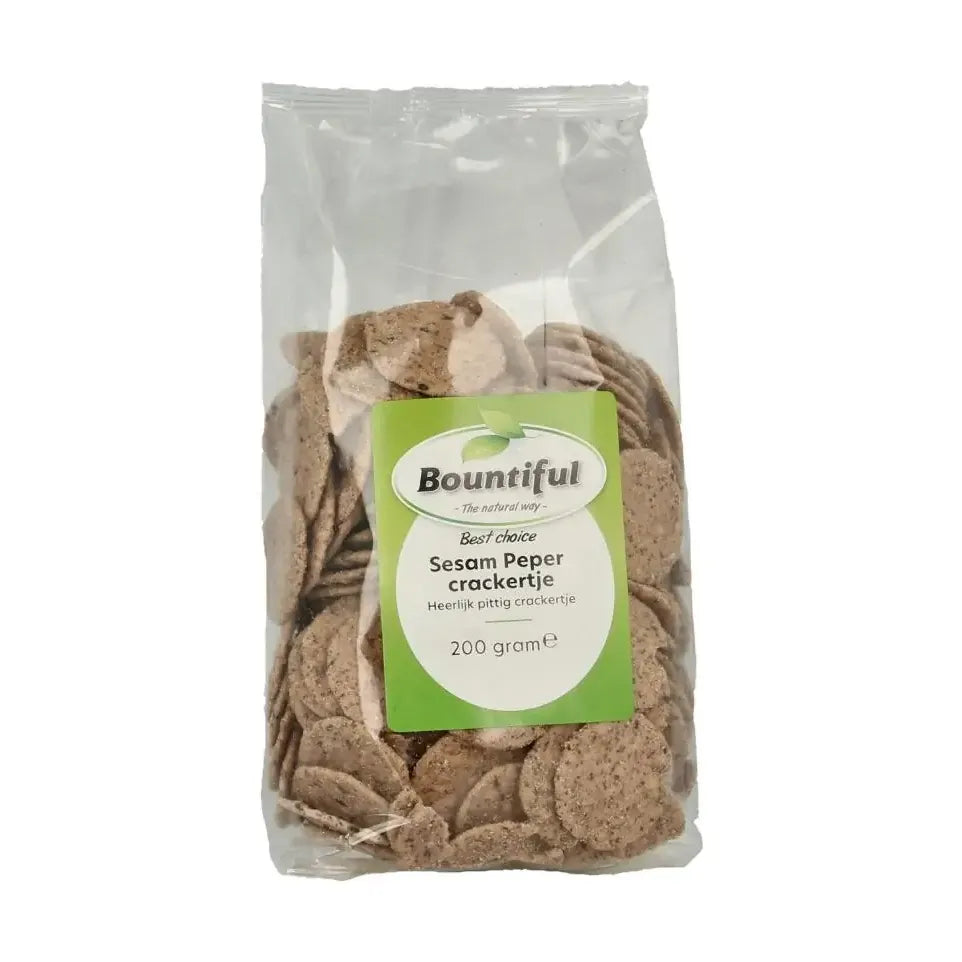 Bountiful Sesame pepper cracker best choice 200 gram