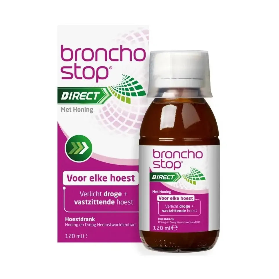 Bronchostop Hoestdrank direct met honing 120 ml